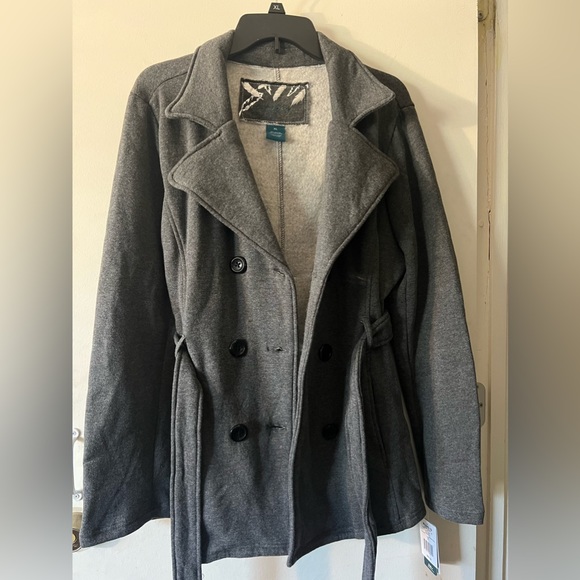 NWT Beautiful Womens Sebby cotton charcoal Peacoat jacket. - Picture 3 of 10
